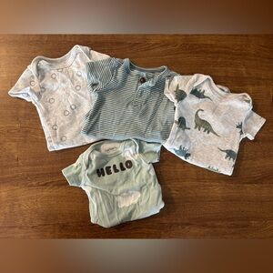 Carter's Baby Onesies - Stripes and Dino Prints
